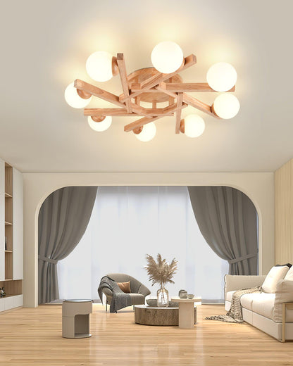 Wood Orin Ceiling Light