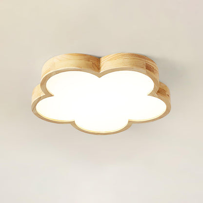 Wooden Flowers Ceiling Lamp
