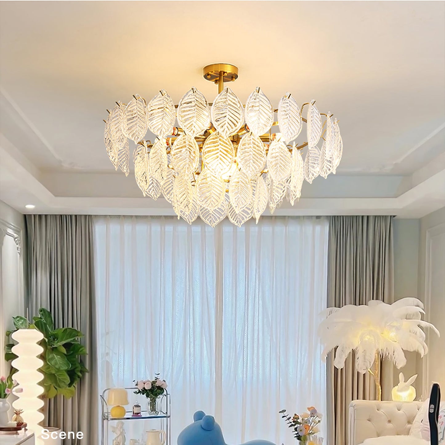 Leaf Glass Chandelier