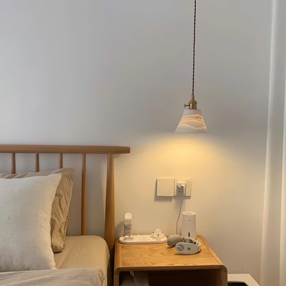 مصباح معلق سيراميكي مخروطي الشكل 