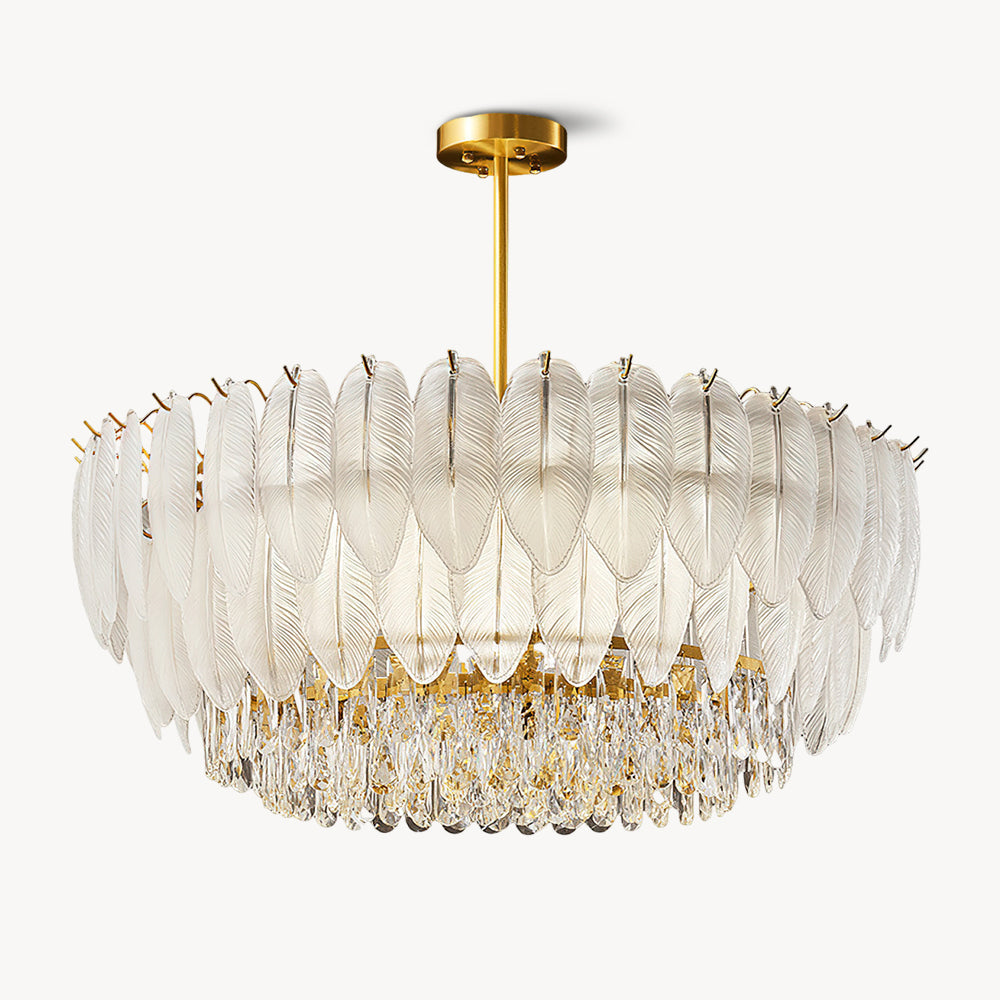 Greta Feather Crystal Chandelier