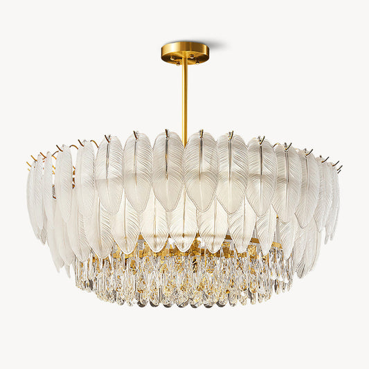Greta Feather Crystal Chandelier