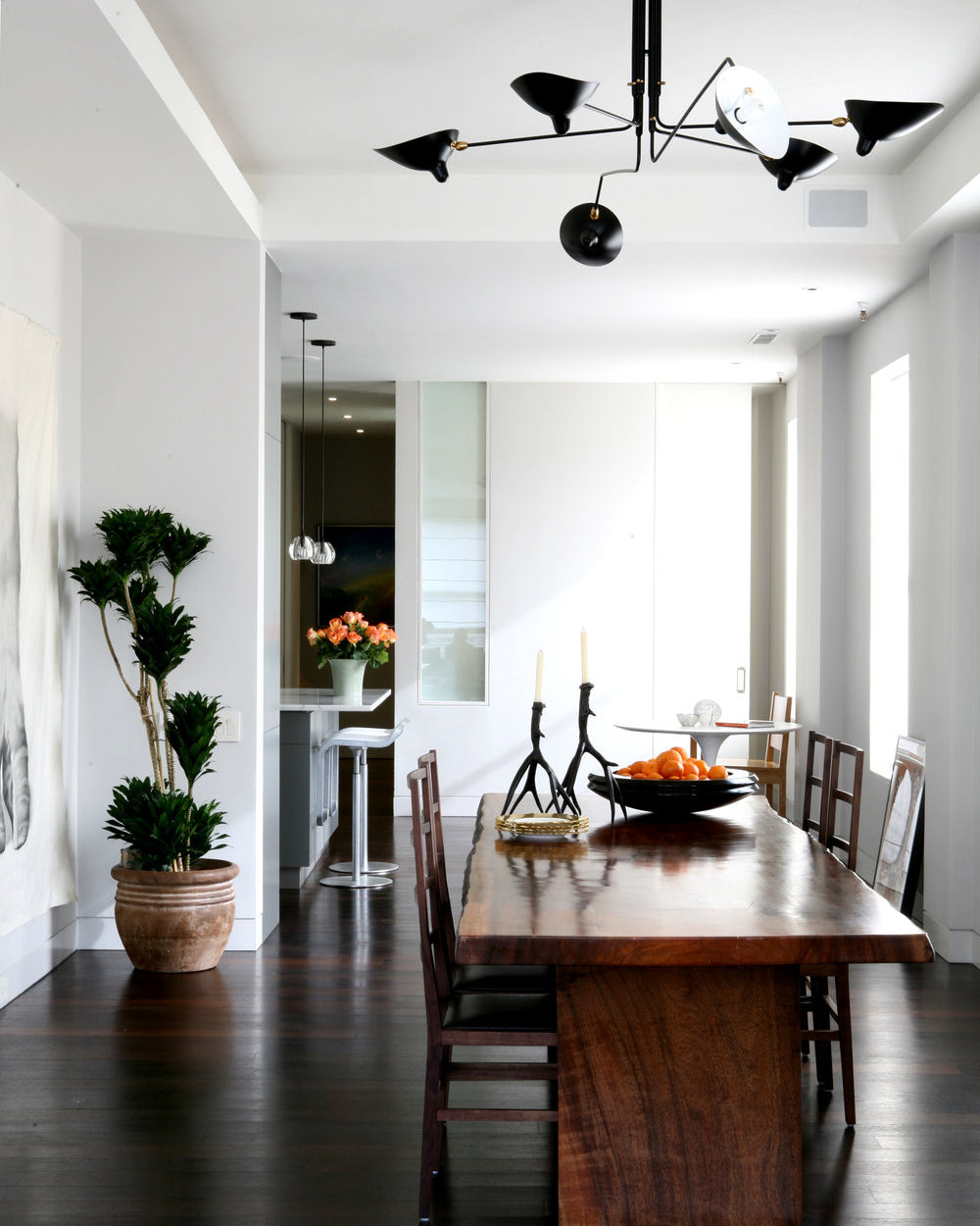 Horizontal Serge Mouille Ceiling Lamp A