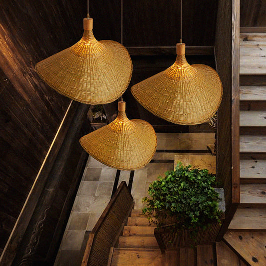 Straw hat Pendant Light