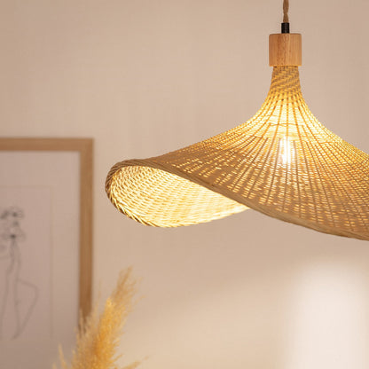 Straw hat Pendant Light