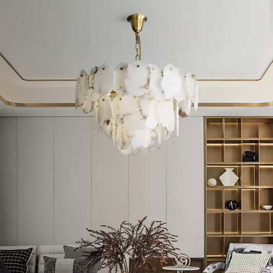 Crescent Alabaster Chandeliers