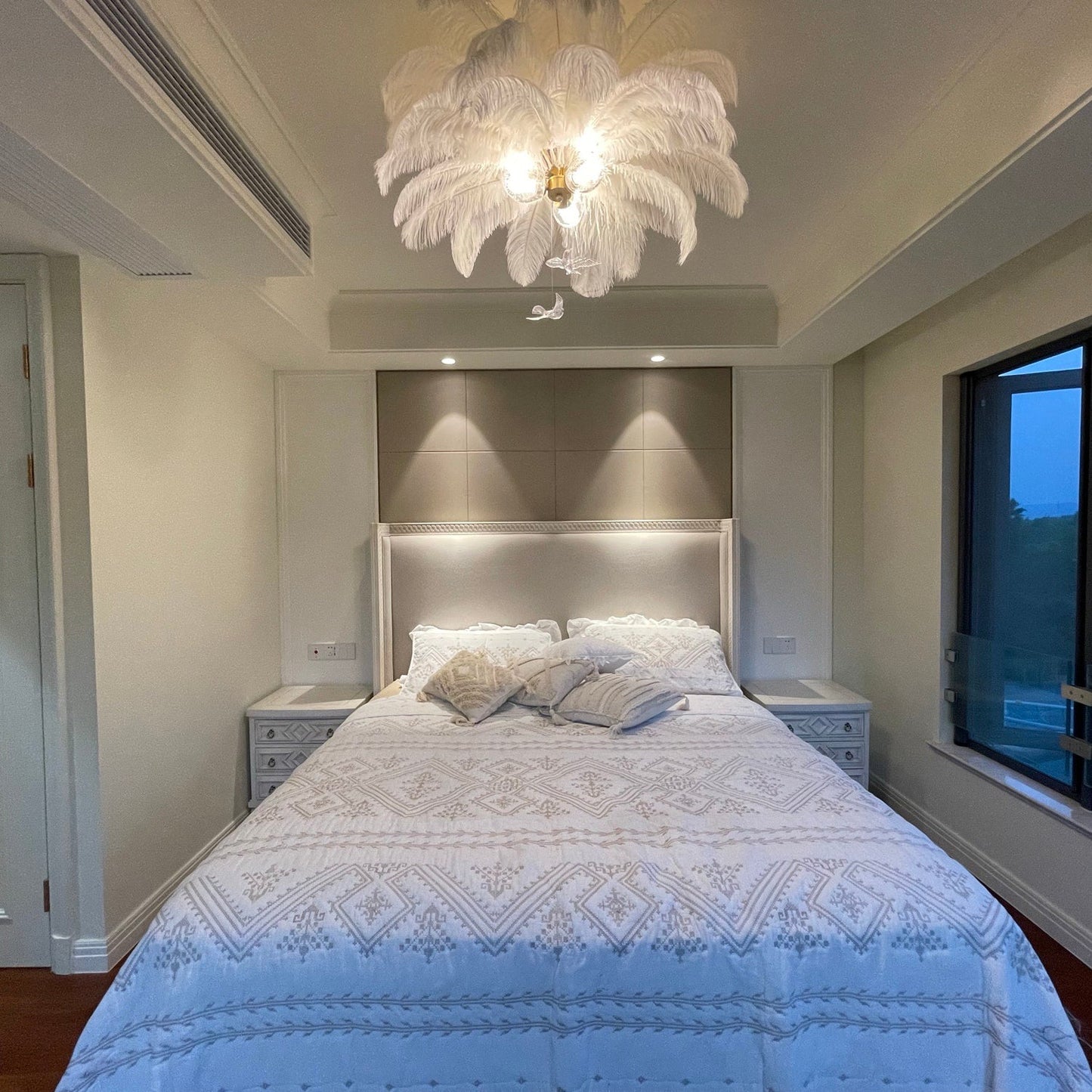 Ostrich Feather Chandelier