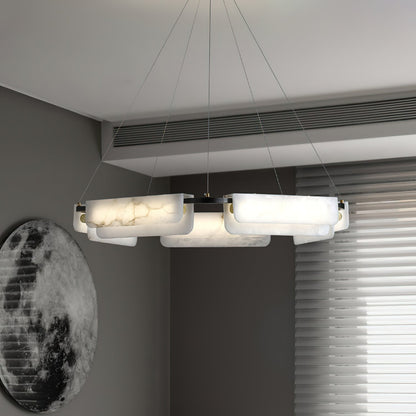 Delia Alabaster Chandelier