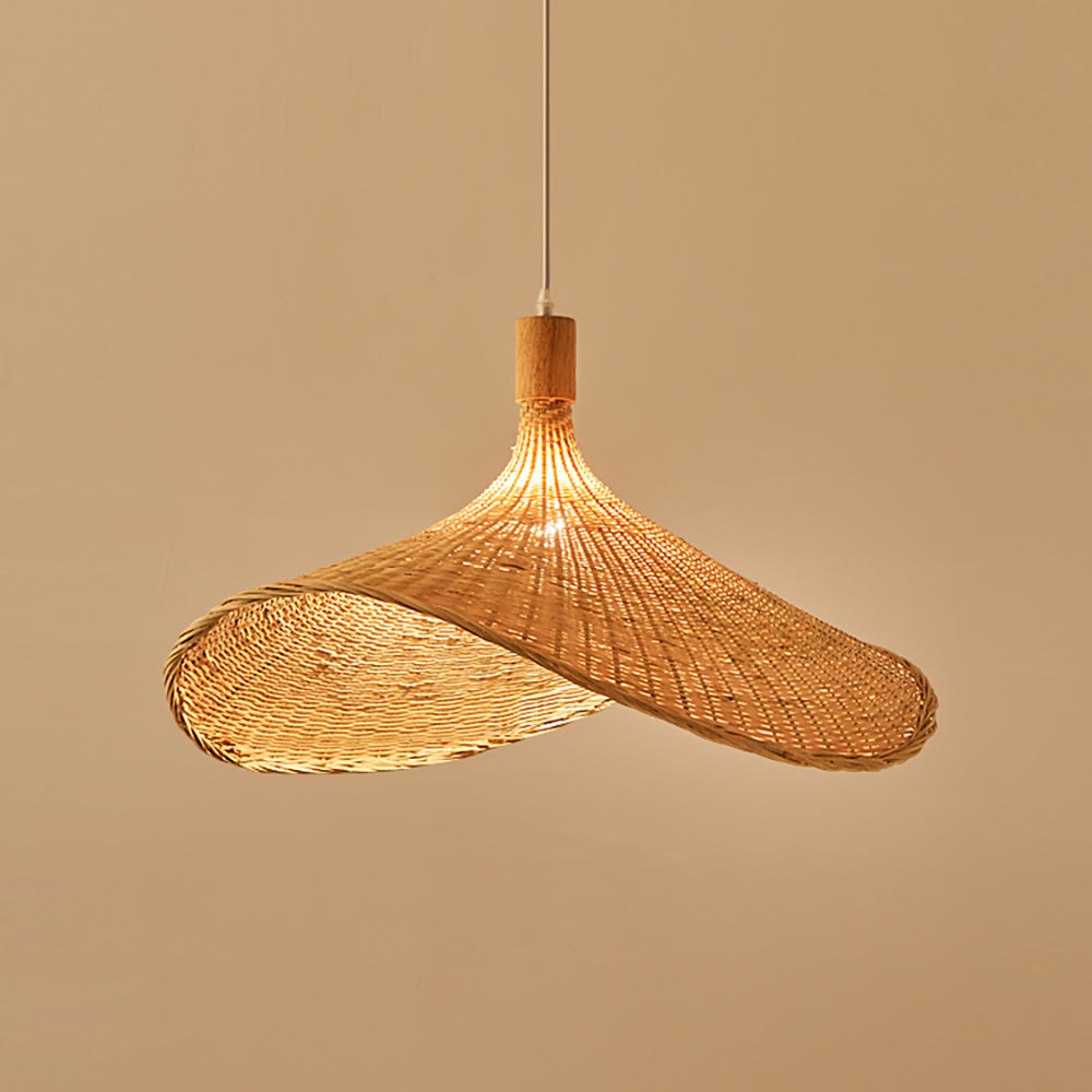 Straw hat Pendant Light