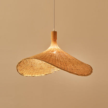 Straw hat Pendant Light