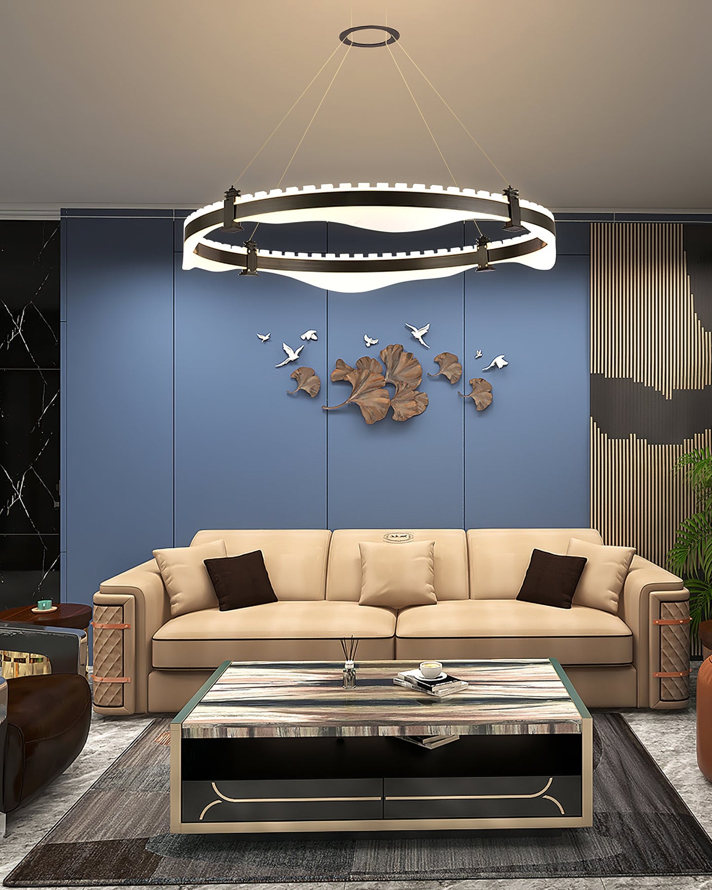 Ring Metallic Chandelier