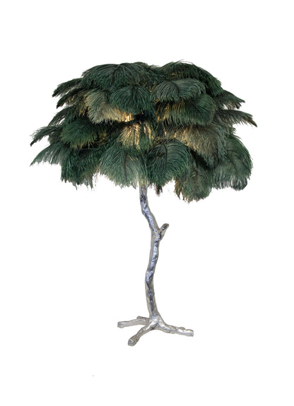 Ostrich Feather Table Lamp