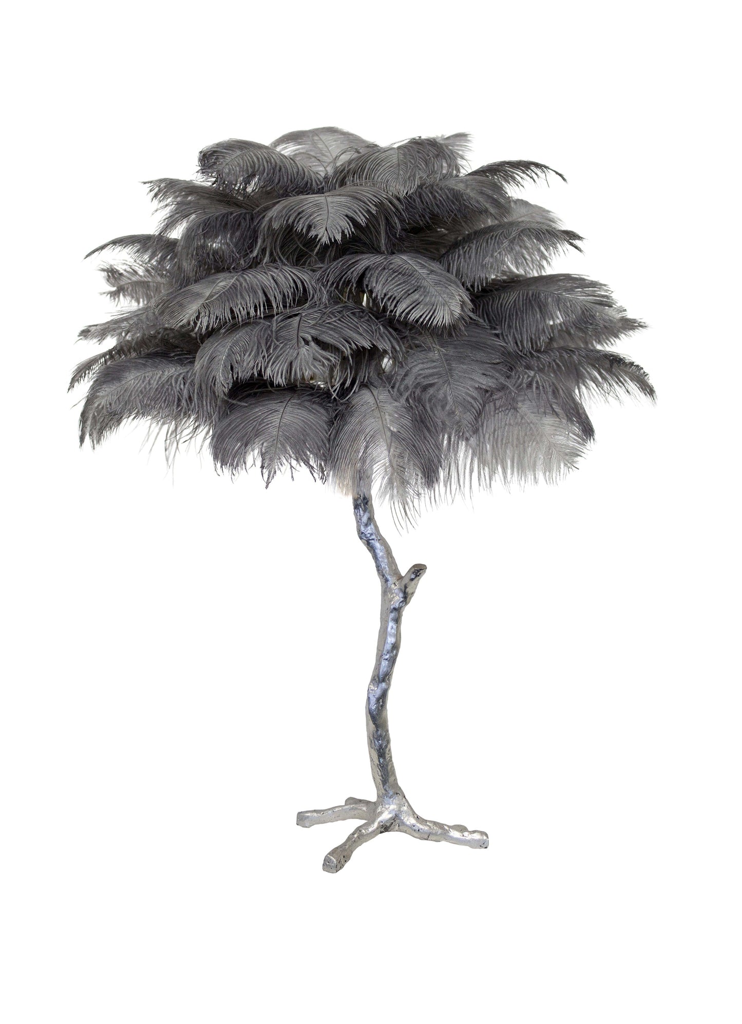 Ostrich Feather Table Lamp