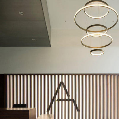 Ring Art Stairwell Chandelier