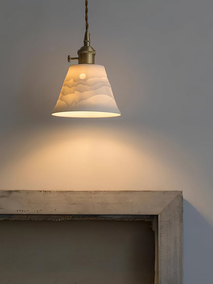 مصباح معلق سيراميكي مخروطي الشكل 