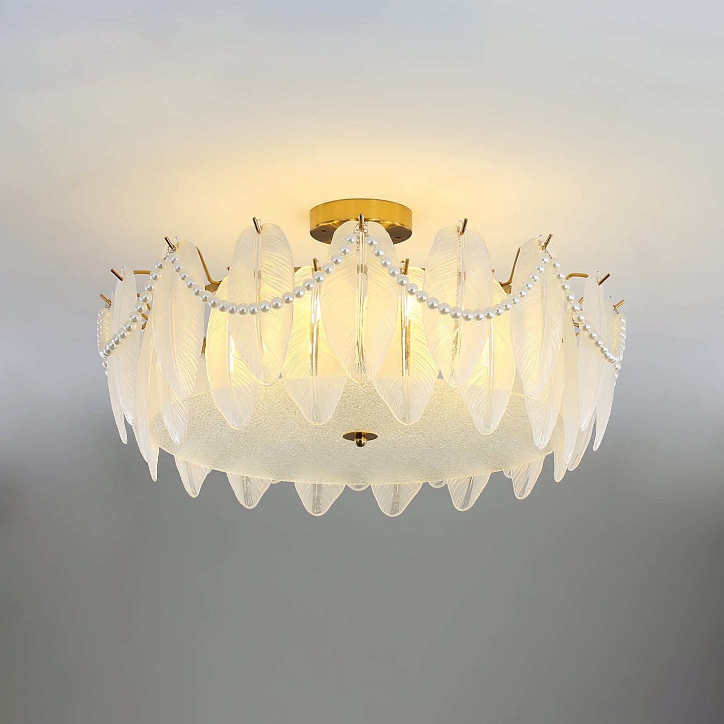 Glass Feather Chandeliers