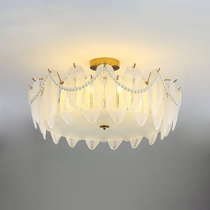 Glass Feather Chandeliers