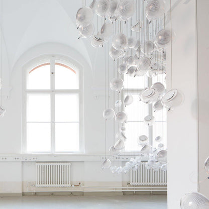 White and Clear Glass Pendant Light