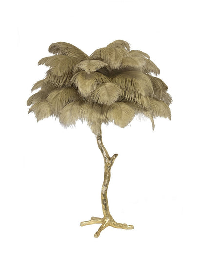 Ostrich Feather Table Lamp