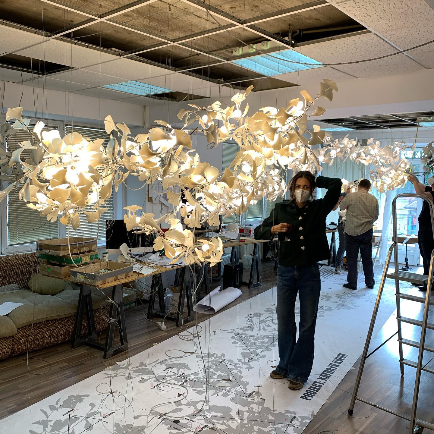 Gingko Chandelier F