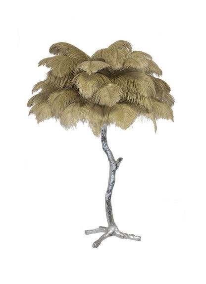 Ostrich Feather Table Lamp