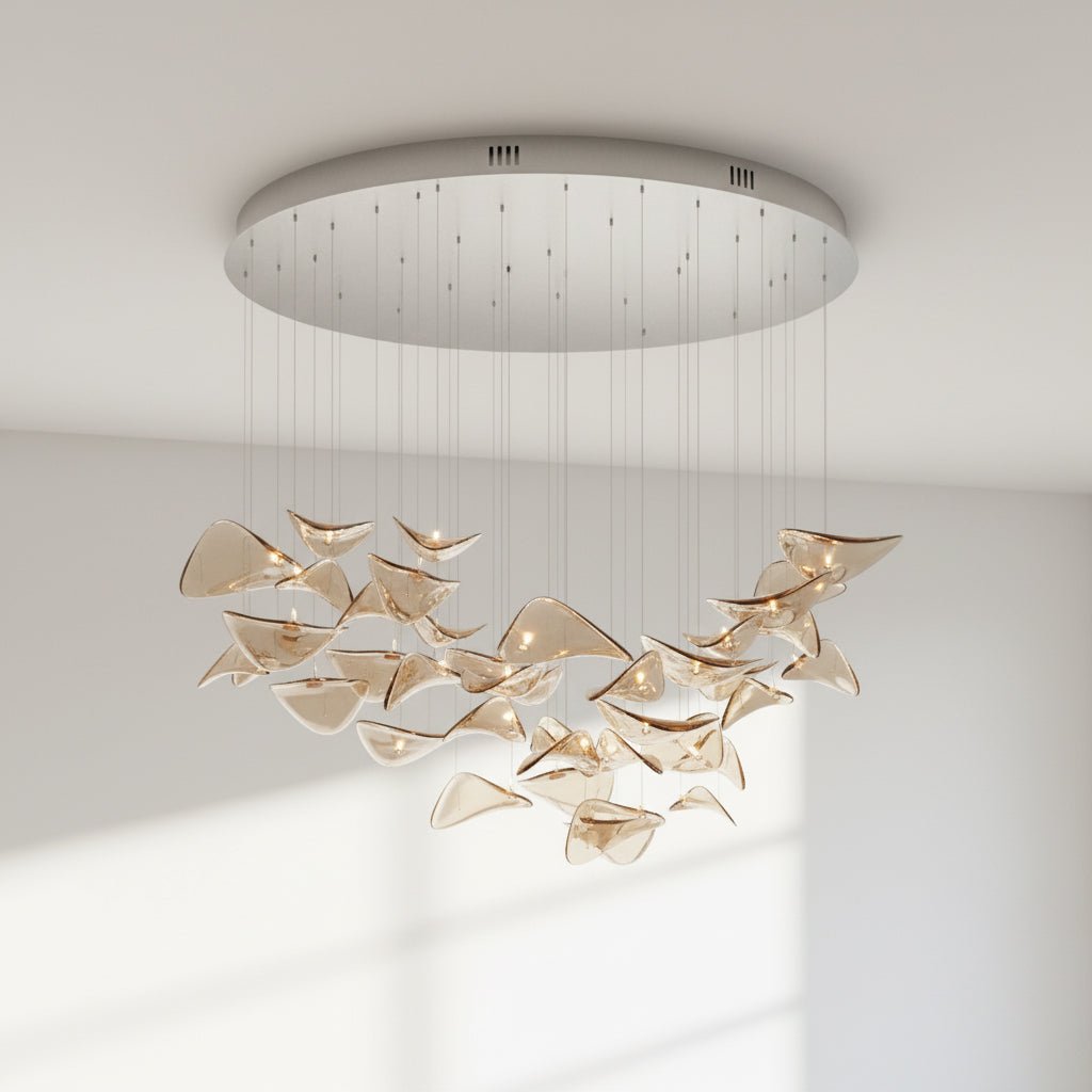 Wave Floating Leaf Chandelier