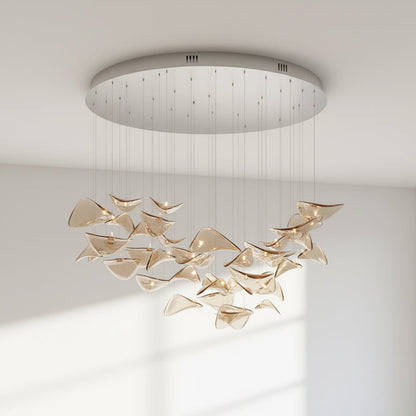 Wave Floating Leaf Chandelier