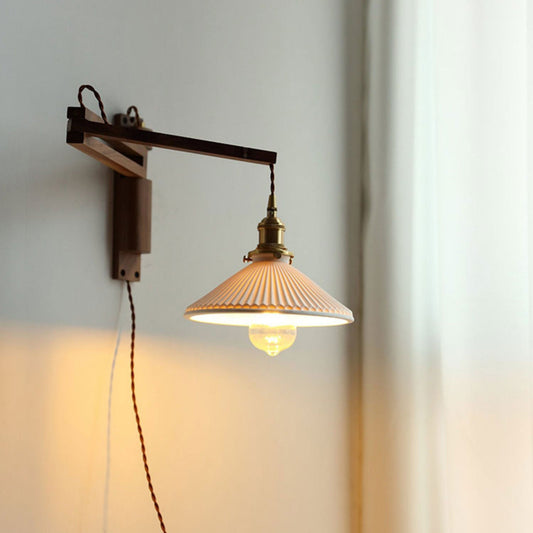 Walnut Telescopic Wall Lamp