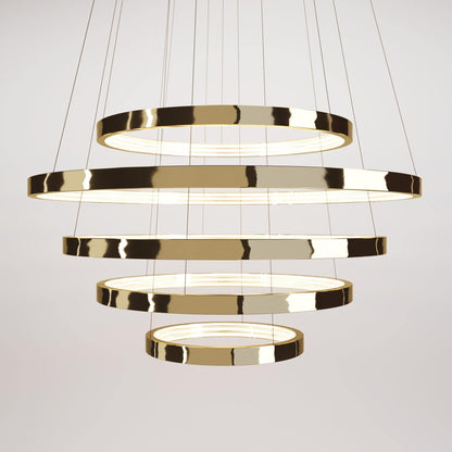 Ring Art Stairwell Chandelier