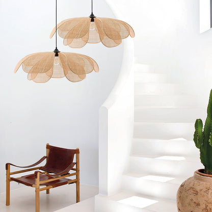 Rattan Petal Pendant Lamp