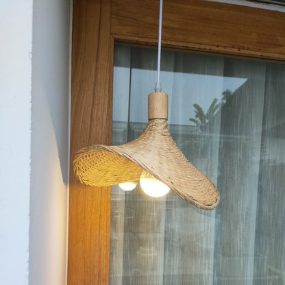 Straw hat Pendant Light