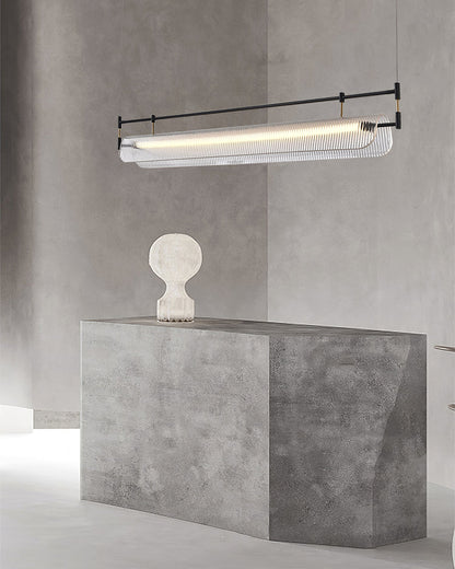 Striped Acrylic Chandelier