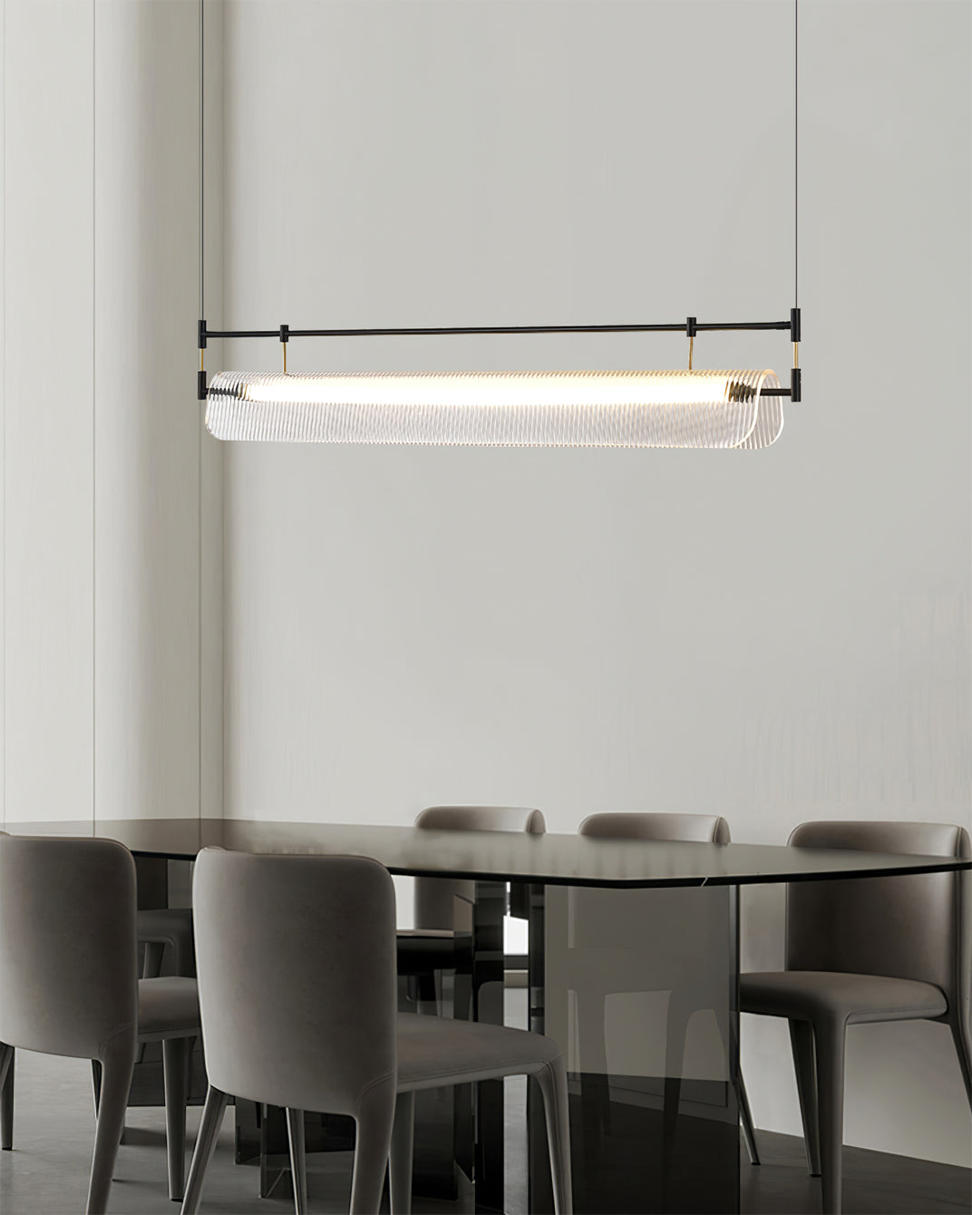 Striped Acrylic Chandelier