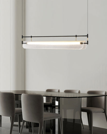 Striped Acrylic Chandelier