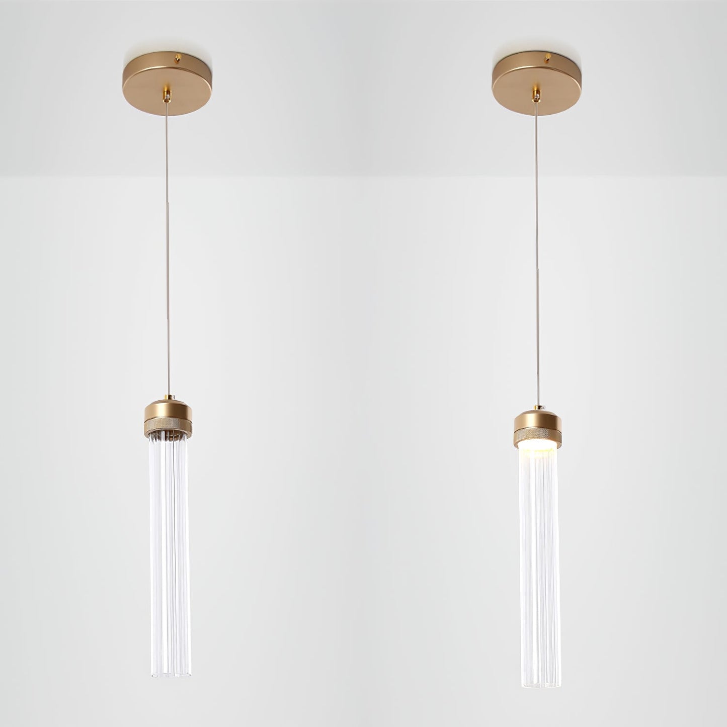Fluted Tube Pendant Light