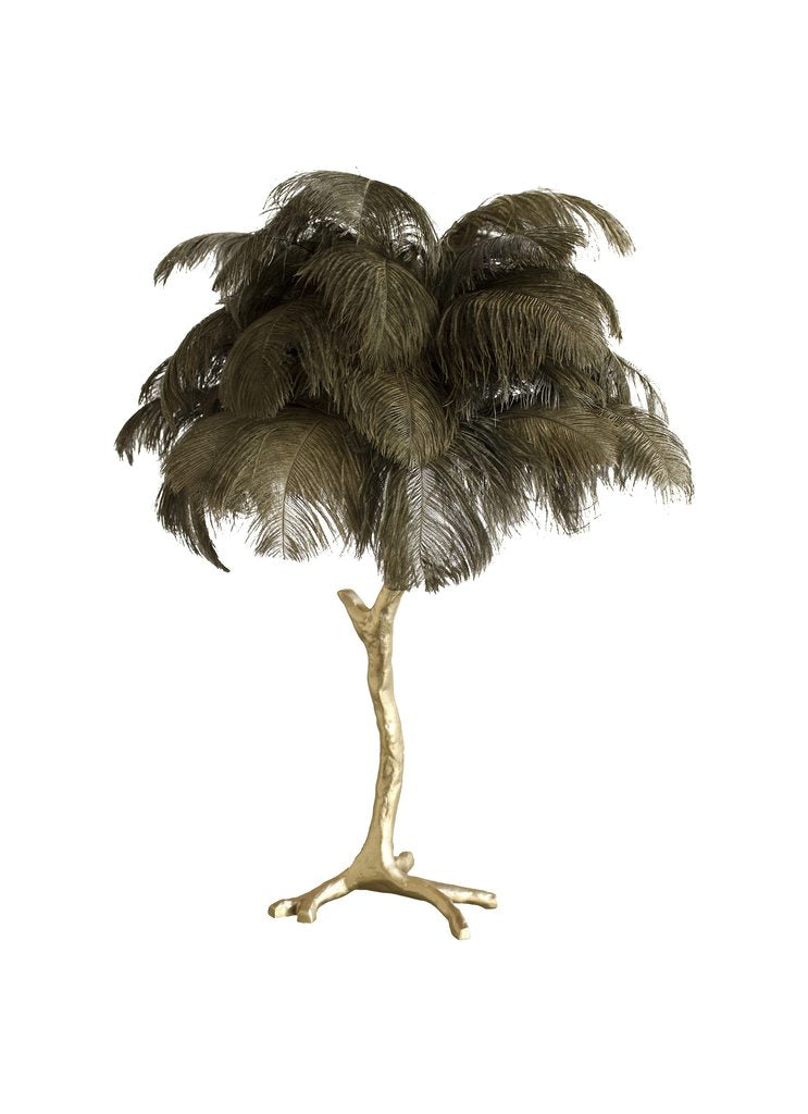 Ostrich Feather Table Lamp