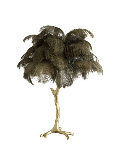 Ostrich Feather Table Lamp