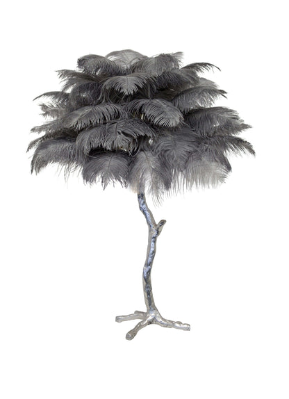 Ostrich Feather Table Lamp