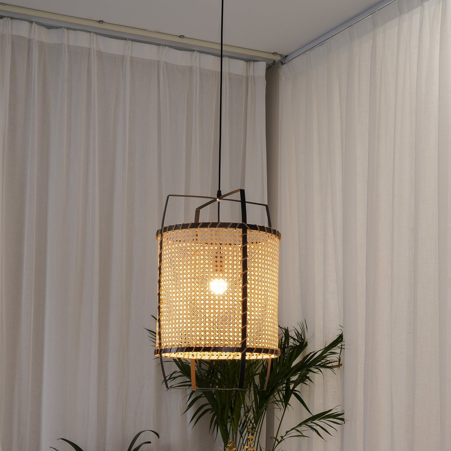 Rattan Cane Pendant Light