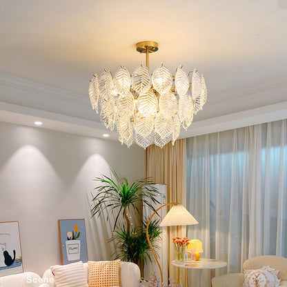 Leaf Glass Chandelier