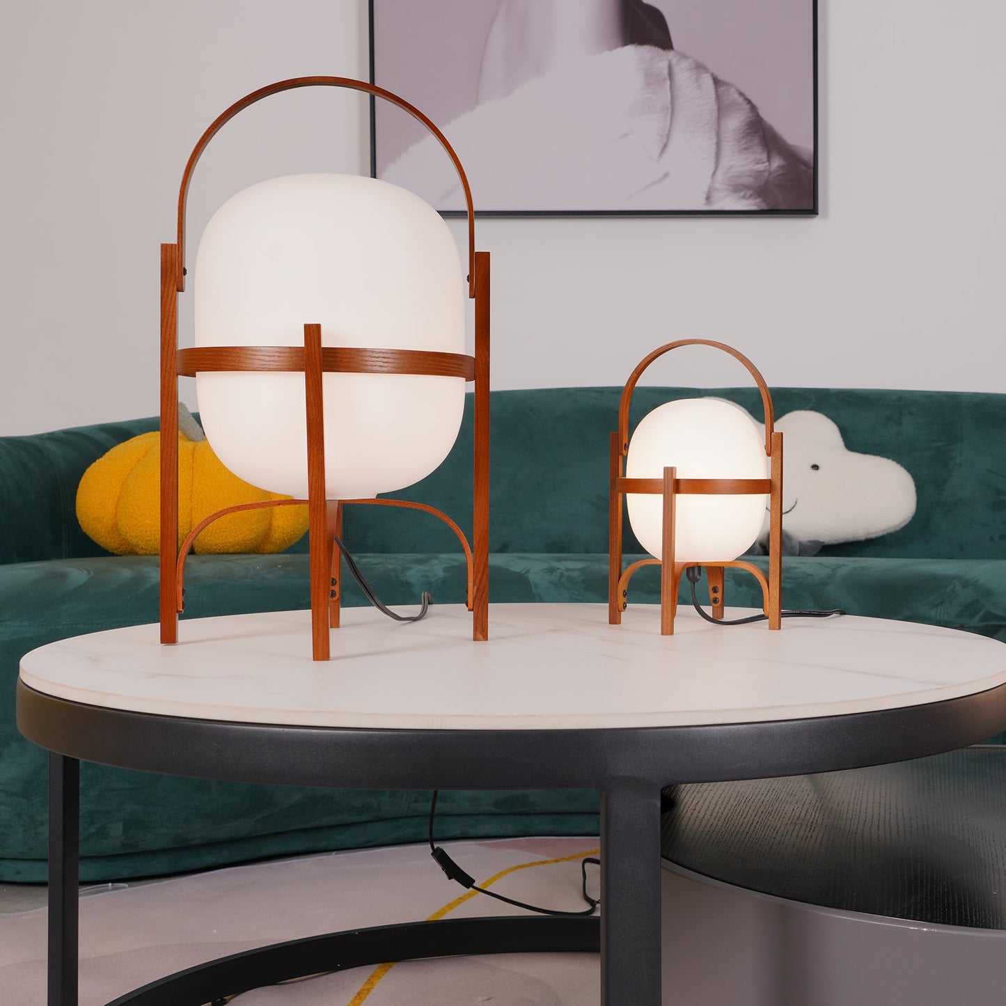 Lantern Glass Table Lamp