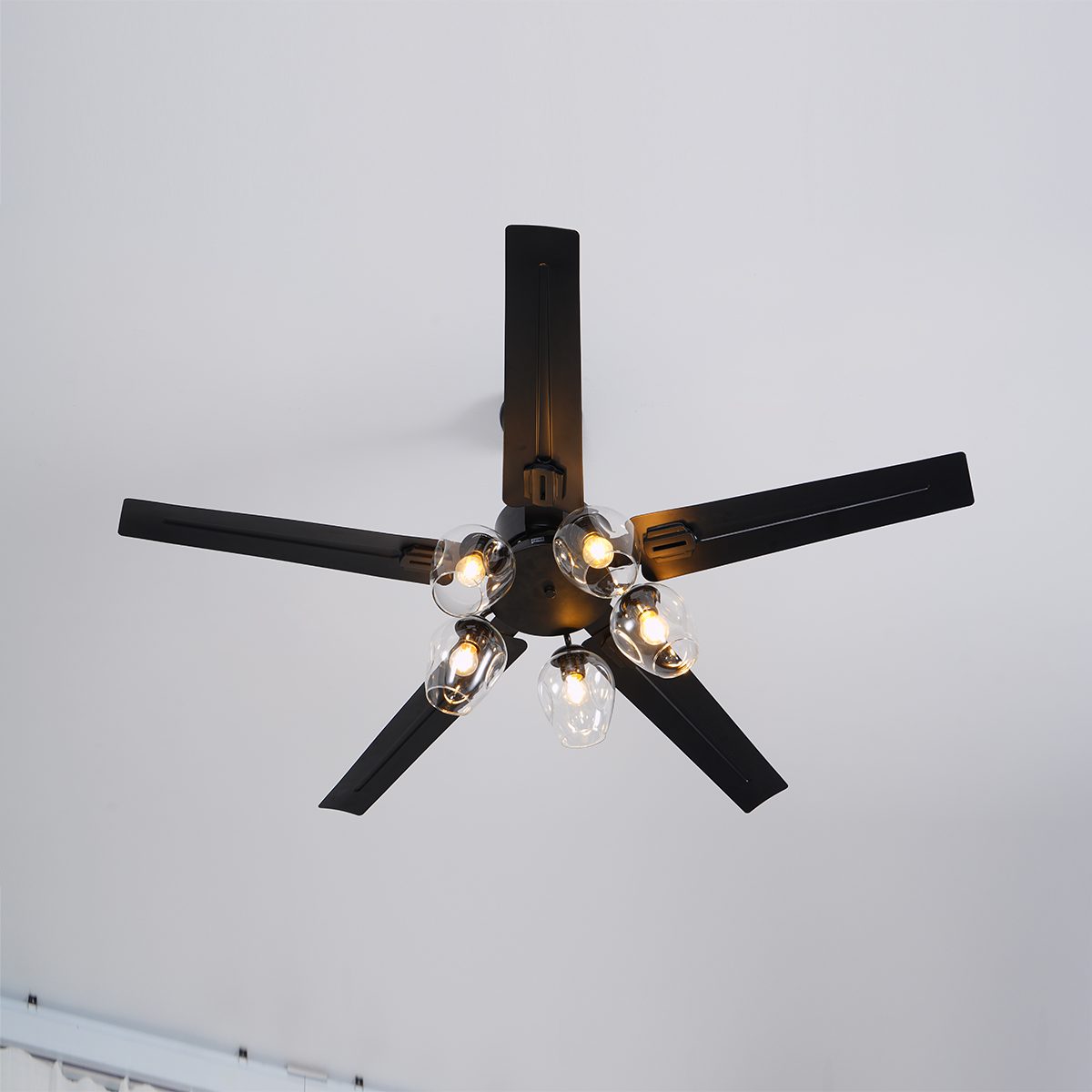Black Vintage Ceiling Fan Light