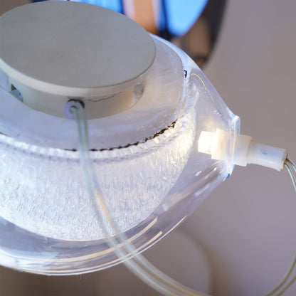 White and Clear Glass Pendant Light