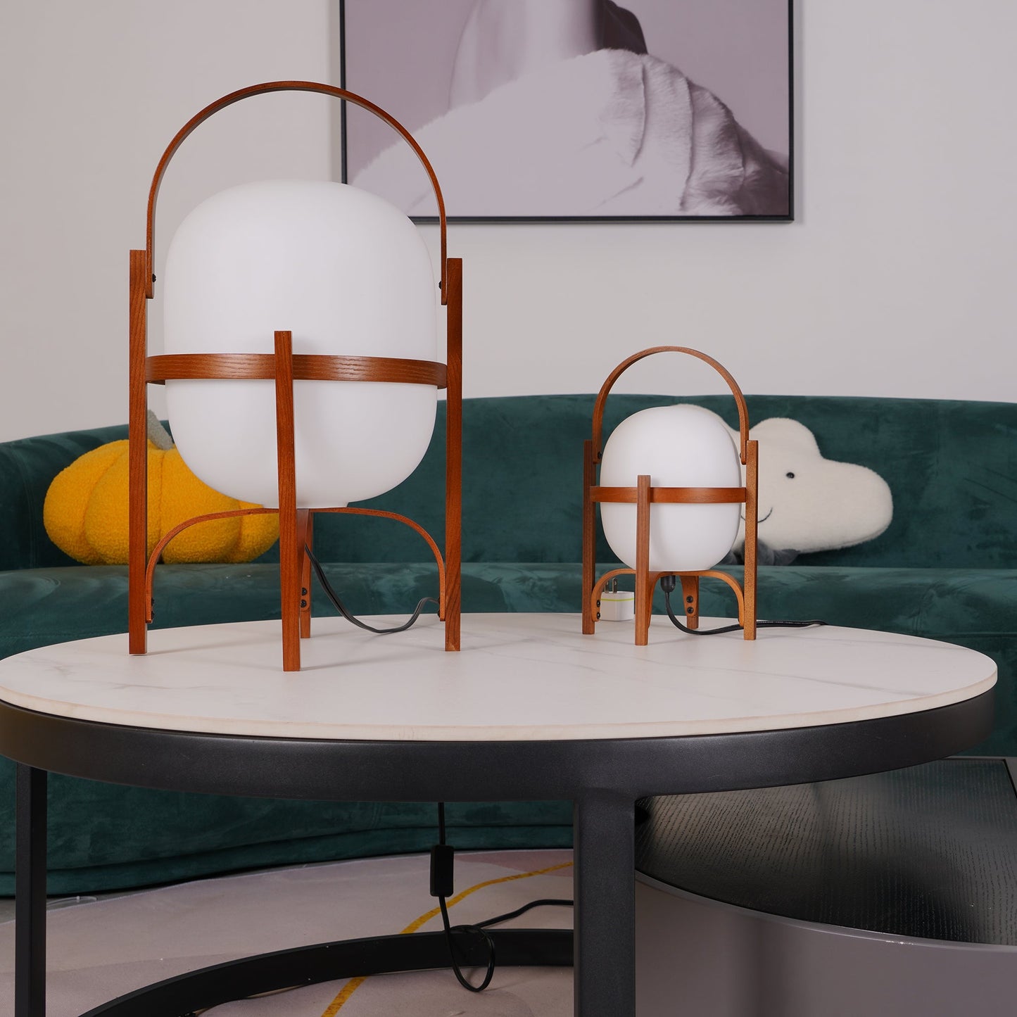 Lantern Glass Table Lamp