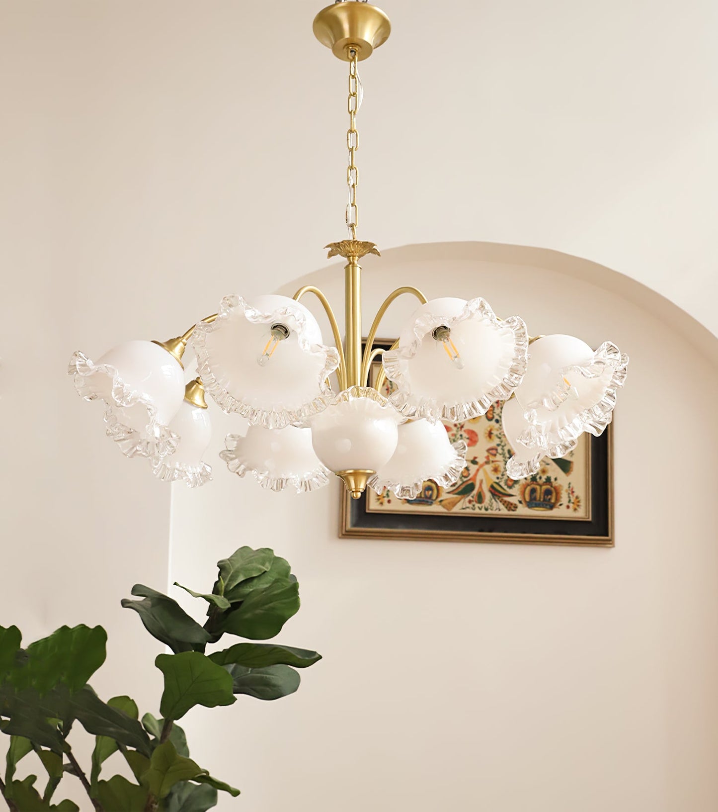 Floral Glass Chandelier