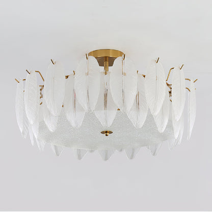 Glass Feather Chandeliers