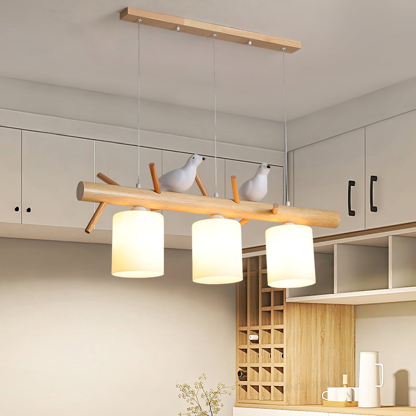 Birdy Wooden Pendant Lamp