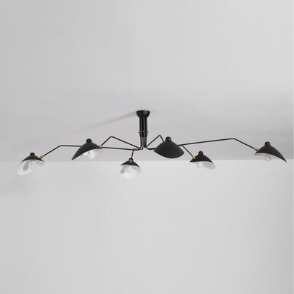 Horizontal Serge Mouille Ceiling Lamp A