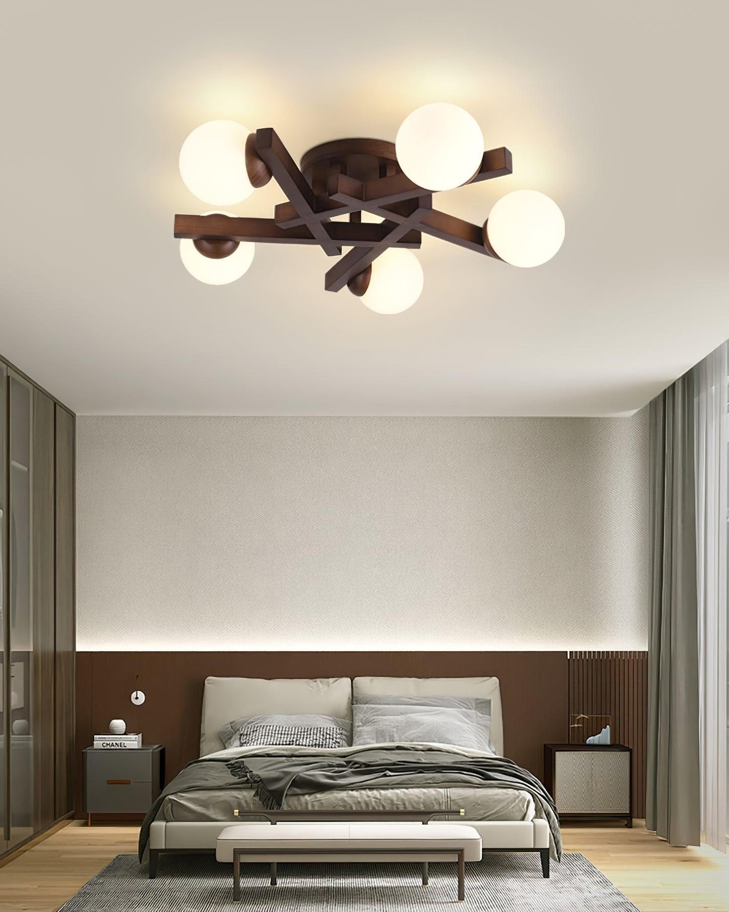 Wood Orin Ceiling Light