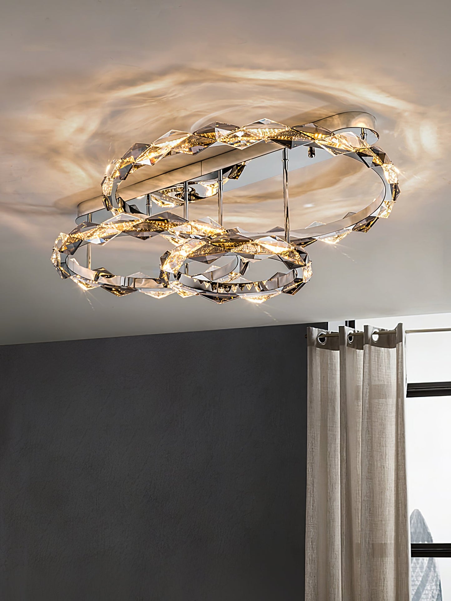 Rhombus Crystal Ceiling Lamp